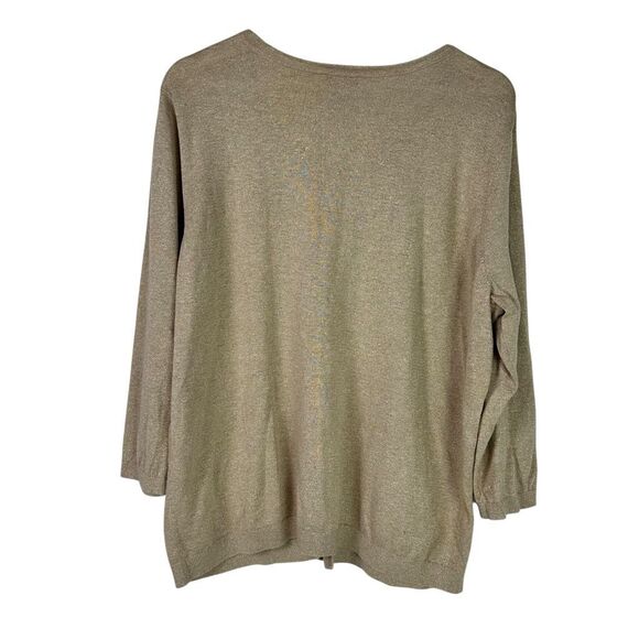 Talbots Gold Shimmer Twin Tank Sweater Set size 2X - Picture 3 of 10